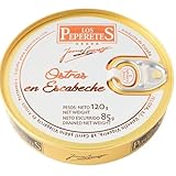 Ostras en Escabeche Los Peperetes – Conserva Gourmet Premium | Marisco Artesanal de Galicia | Receta Tradicional | Lata de Lujo Exclusiva