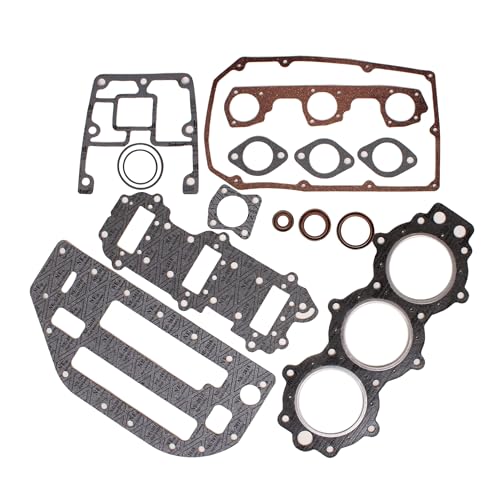 Image of Boat Engine 398047 0398047 438904 0438904 777421 Power Head Powerhead Gasket Set Kits for Evinrude Johnson OMC BRP Outboard Motor 50HP 60HP 65HP 70HP 3cyl, fit Sierra 18-4323