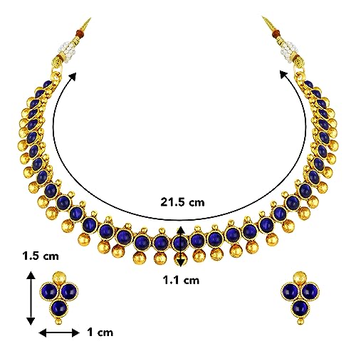 Image of Peora Traditional Ethnic Necklace & Jewellery Set Gift for Women