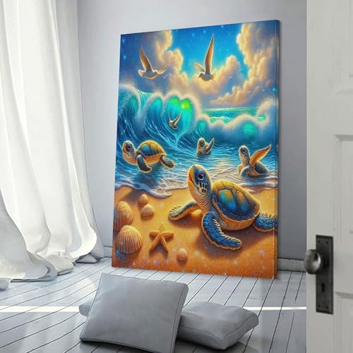 Étoiles de mer décoration murale toile salon moderne 60x90