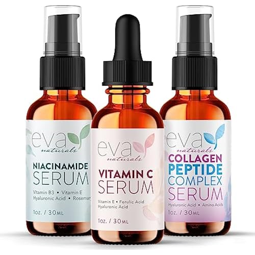 Eva Naturals Firm & Glow Serum Bundle – Vitamin C, Peptide & Niacinamide