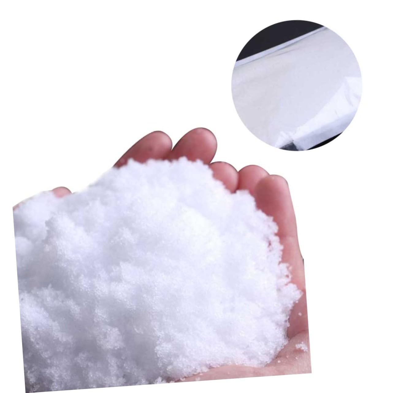 Neige Artificielle Blanche 500g Poudre Douce pour Décoration de Noël et Fêtes D'anniversaires