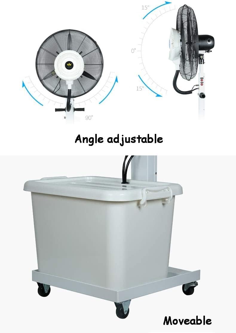 Industrial Misting Fan with Oscillating Cooling Mist Humidifier Adjustable Speed Misting Cooling Fan for Home Office and Restaurant Mobile Atomization Stand Electric,Copper-75cm