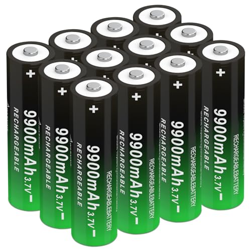 CPZZ 12Pack 3.7volt Rechargeable Battery Button Top 12pack 3.7v Batteries