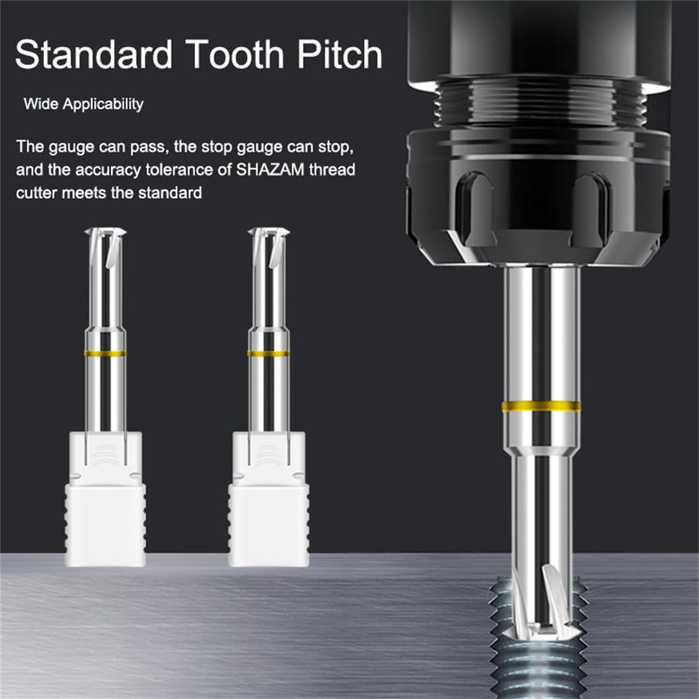 HRC55 Single-Teeth Thread Milling Cutter Tungsten Steel Carbide for Aluminium High Hardness Endmills CNC Machining Tools,M1.0x0.25