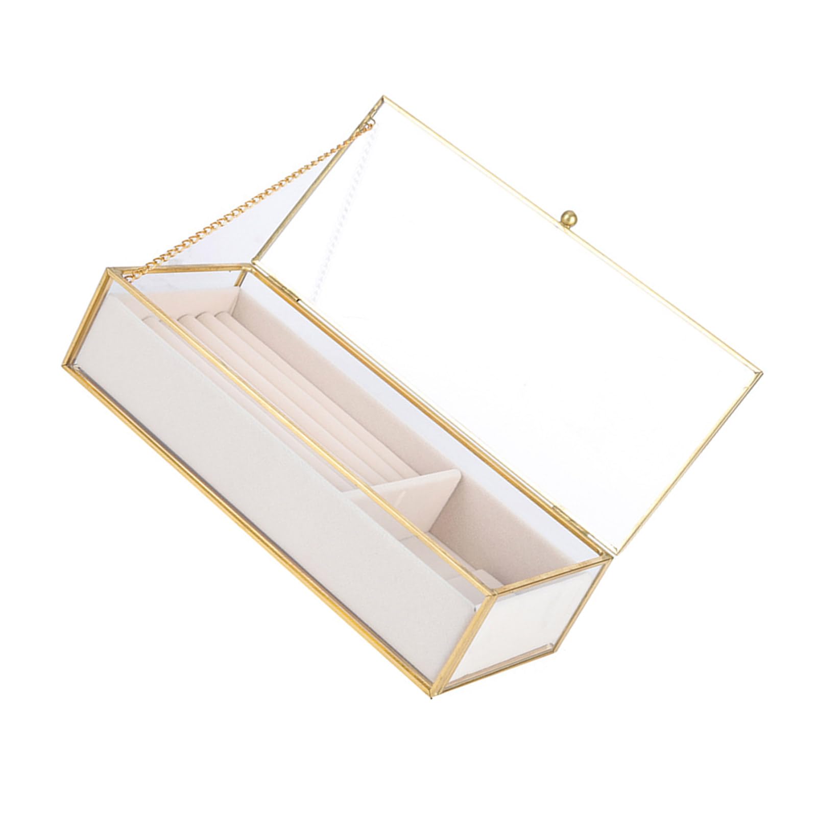 HDOYTXXM Ekegant Glass Jewelry Holder Practical Organizers for Efficient Sorting and Showcasing of Delicate Accessories Storage Solution