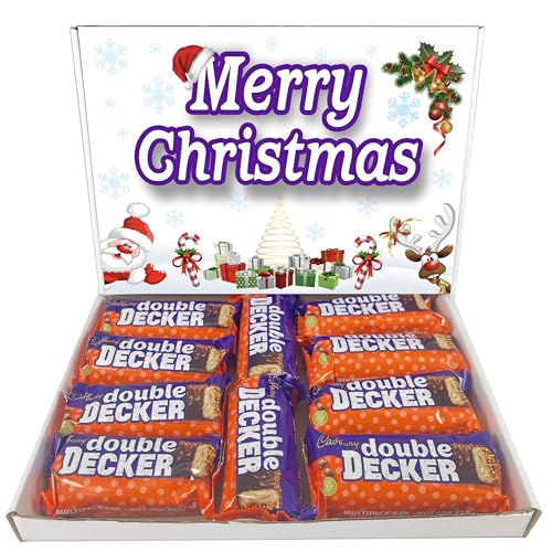 Christmas Chocolate Gift - Letterbox Gift Bouquet Hamper Box (Compatible with CADBURY DOUBLE DECKER)