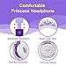 VCOM Kids Headphones, Wired Princess Headset Adjustable Stereo Music Earphones with Microphone & Volume Limiting Feature, 3.5mm Audio Jack for Children Toddler Girls Kindergarten Home Travel (Purple)