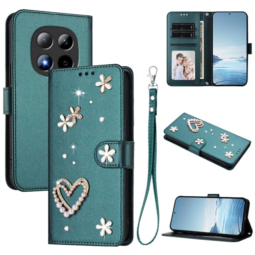 �X�}�z�P�[�X �Ή��@�� for Redmi Note 15 Pro 5G �������[�h�y�J�[�h�z���_�[�t�����z �t���b�v�J�o�[ �}�O�l�b�g�o�b�N�� �L�b�N�X�^���h�z Green