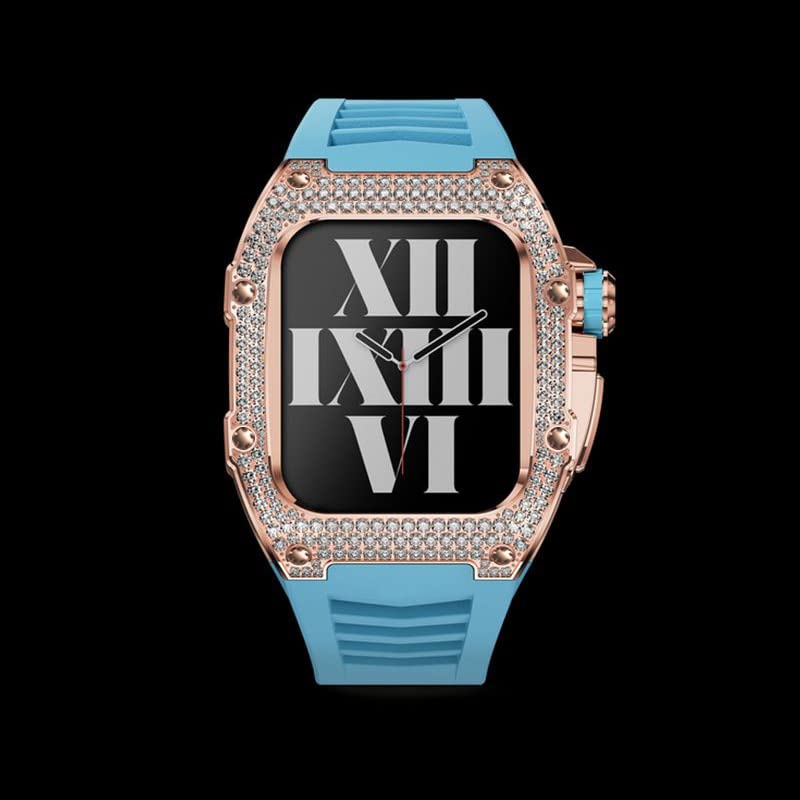 Kit modification Apple Watch avec boîtier antichoc brillant et bracelet sport
