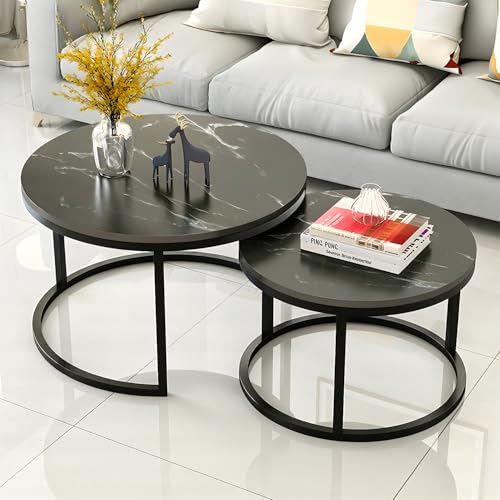 Listado de Mesas de Centro Walmart favoritos de las personas. 42 URPOWㅤ Juego de 2 Mesa de Centro para Sala, 80/60cm Mesa de Centro Redonda, Adecuada para Sala de Estar, Oficina, Balcón, Espacios Pequeños (Negro)