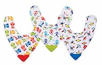 Nuby ID4290 Bandana Lätzchen mit Beißring, Sortiert