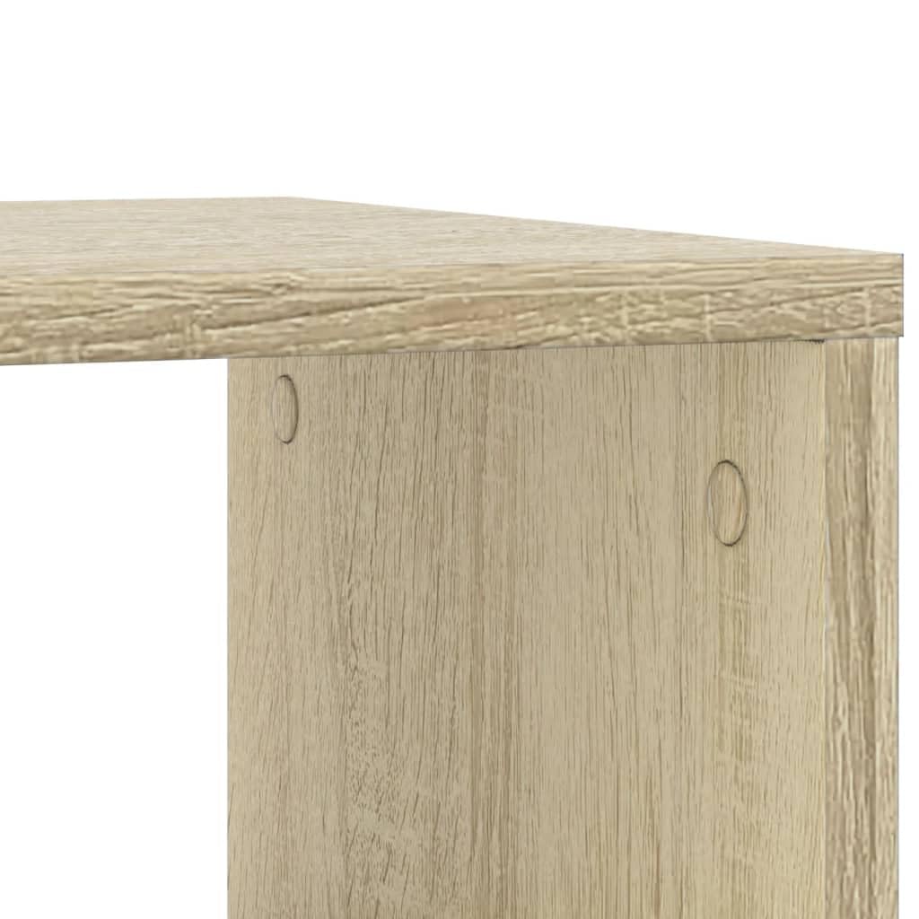 vidaXL tavolino ausiliario con ruote in legno ingegneria Sonoma 50 x 30 x 55 cm, tavolo decorativo