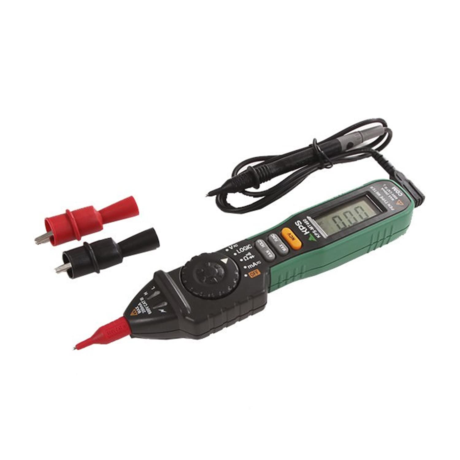 KPS-MT460 Multimetro digitale portatile a penna con NCV (rilevamento senza contatto) Tester elettrico 2000 conteggi AC/DC Tensione 600V Corrente 200mA Resistenza 20MΩ Test diodo e continuità