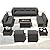 ASJMR Outdoor Patio Furniture Set with Gas Fire Pit Table, 13 Pieces Outdoor Furniture Set Patio Sectional Sofa w/43in 55000 BTU Propane Fire Pit, PE Wicker Rattan Patio Conversation Sets - Grey.