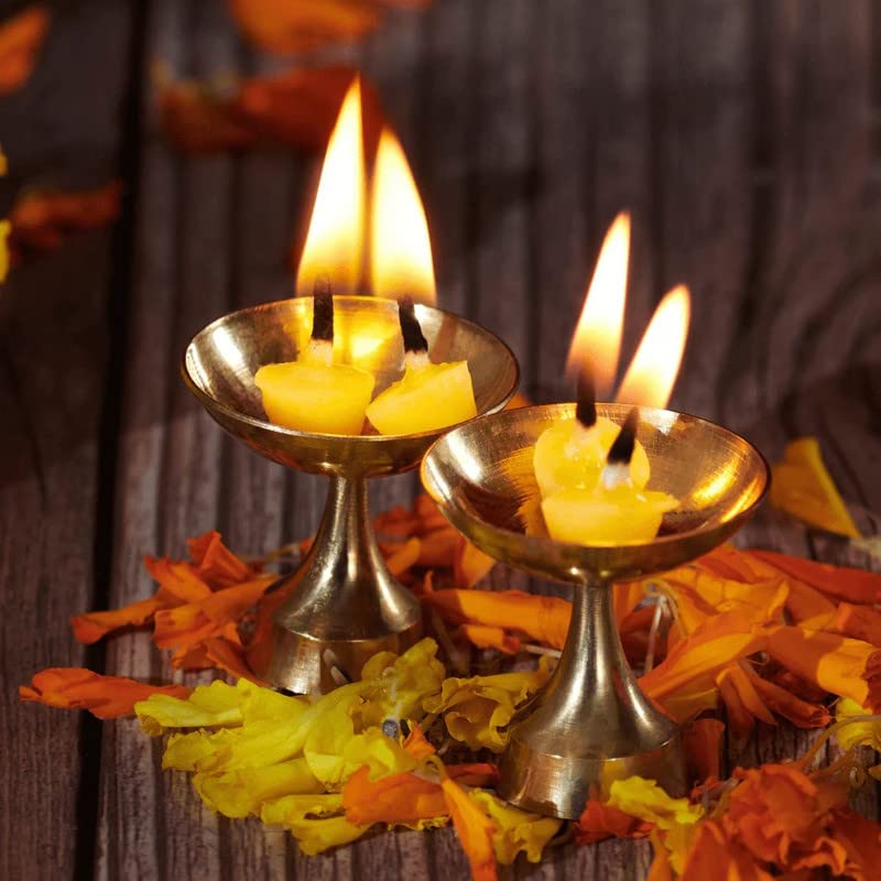 Swaha Ghee Diya Dochte – 30 Stück, 30 Minuten Brenndauer, Wachsfrei Für Puja