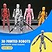 MerryXD T13 3D Action Figure,Assembly Completed Dummy Nova Tintan Lucky 13 Action Figure 3D Printed Multi-Jointed Movable Toy Blue