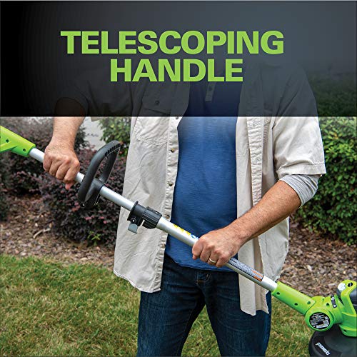 Greenworks 12-Inch 24V Cordless String Trimmer/Edger, 2.0 AH Battery Included 21342