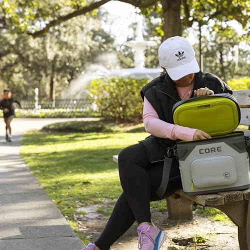 Image of CORE Magnetic Leak Proof Soft Cooler with Waterproof Zipper | Insulated Bag Portable Ice Chest Box | Best Soft Cooler for Food & Beverages for Tailgating, Car Camping, Travel, and Family Beach Picnics