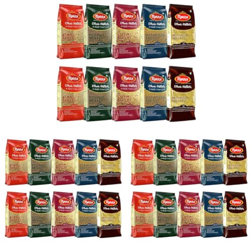 Image of Manna Millets 5Kg Whole Grain Combo Pack of 15 Browntop, Foxtail, Kodo, Little, Barnyard, Certified Low GI, Unpolished Natural Grains 500g (Pack of 10)