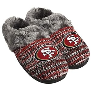 FOCO NFL San Francisco 49ers Womens Peak Slide Slippers, Team Color, XL (11-12)