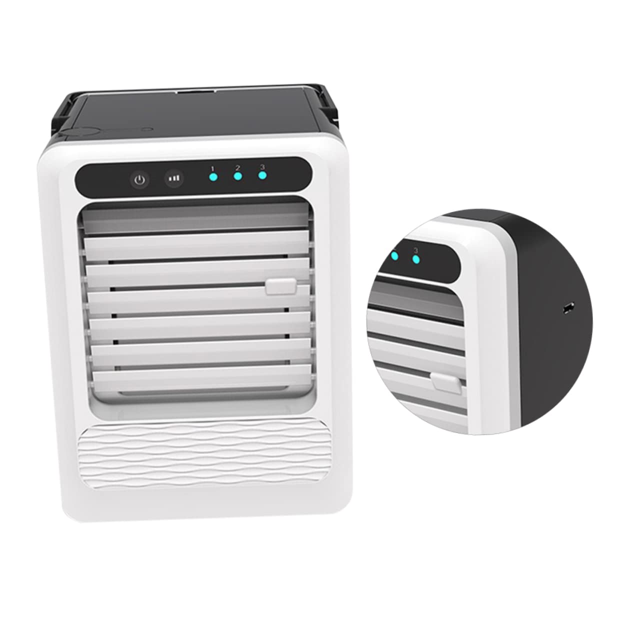 Ventilateur été pratique USB avec humidification et direction du vent réglable
