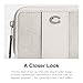 Coach Women's Essential Small Zip Around Card Case, LH/Cloud Chalk