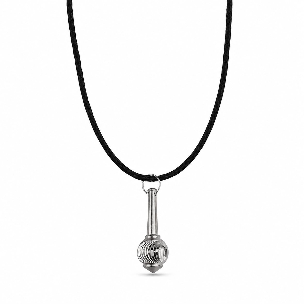 Religious Lord Pavan Putara Mahabali Hanuman Gada Pendant Necklace Silver Brass Pendant For Men And Women-image-22