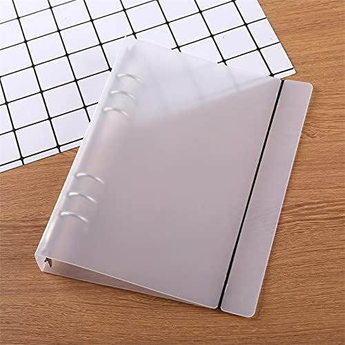 Miniatura 3 de Cubierta de carpeta A5 de 6 anillas de PVC suave transparente para portátil recargable con superficie mate para almacenamiento de sellos y matrices