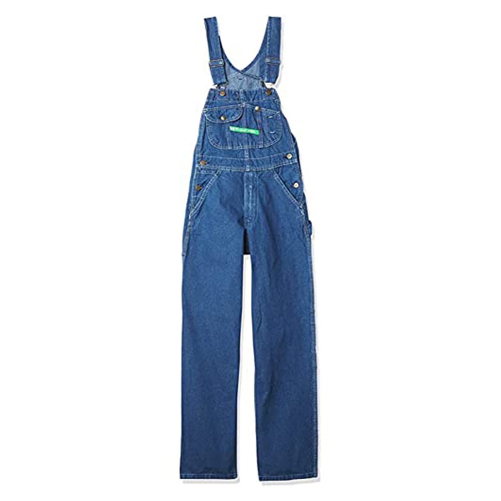 Key Apparel Men’s Denim Bib Overalls - Enzyme Washed