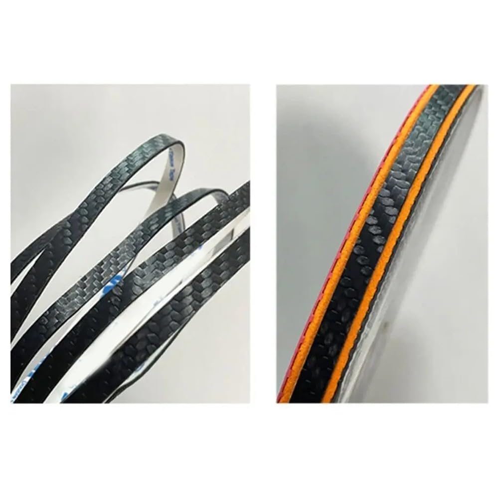 10 cintas protectoras de poliuretano para raquetas de tenis de mesa, resistentes al desgarro, protección contra daños por colisión, fácil instalación, 42 cm de largo, 0,6 cm de ancho