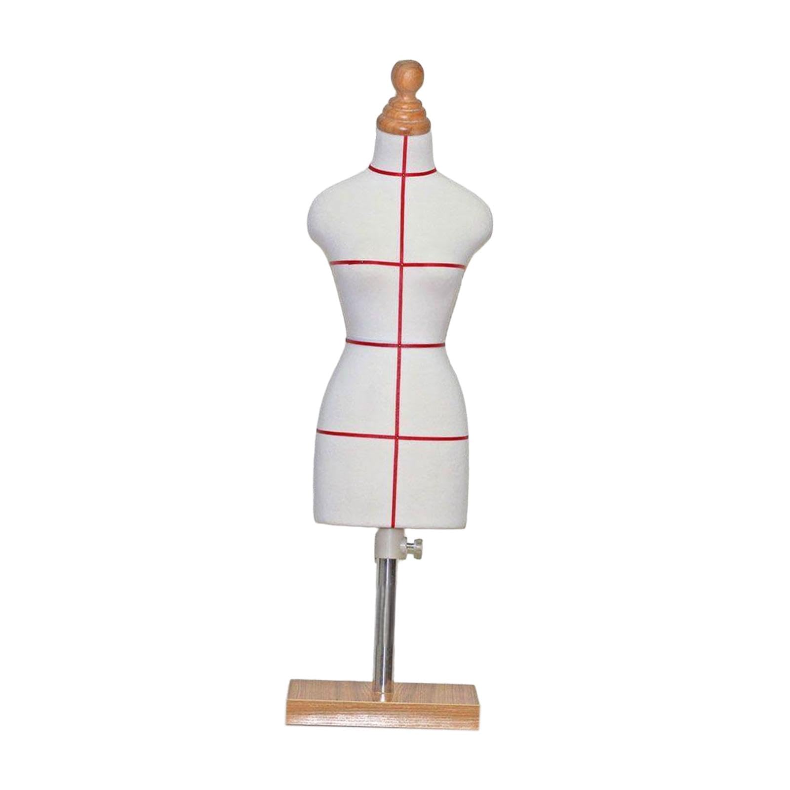 Puppen Schneiderform, Miniatur Nähpuppe, Körper, Weiblich, Kleines Dekor, Schneiderform, Ständer, Mini Schneidermodell für Home Office, 10 cm X 10 cm X 53