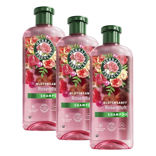 Shampooing doux rose Herbal Essences cheveux ternes soyeux et brillants 350ml