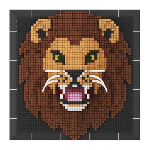 BDYDT Wall Art Lion Building Blocks Set; A Wall Decor Set for Adults Who Love Creative Hobbies(1700+ Pieces) Suitable for Adults