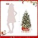Garvee 3FT Christmas Tree, Pre-Lit Artificial Christmas Trees with Lights, Small Xmas Trees with Sleigh Base & 78 Warm White Lights, Christmas Decoration for Home, Office,1 PCS