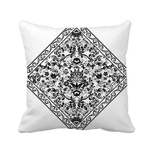 Coussin carré noir avec insert oreiller illustration parallèle