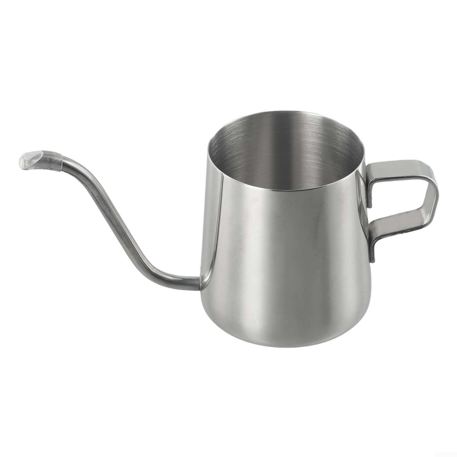 Hervidor de acero inoxidable 304 con cuello de cisne para café de goteo a mano, perfecto para uso doméstico y exterior (plateado, 250 ml)