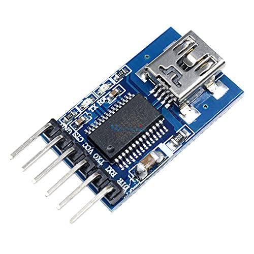 Angled view of FT232RL module connected to a device