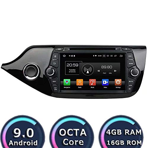 Android 9.0 Doppel-DIN-Autoradio GPS-Navigations-Radio für Kia Ceed 2014 2015 2016 2017 Touch Screen Multimedia-Player Audio-Video-Receiver