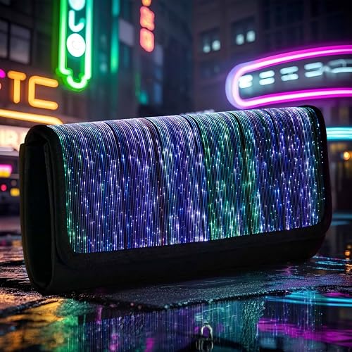 Image of Larcenciel Women's Evening Handbags, Evening Clutch Purse w /Chain for for Prom, Disco, Club, Bar, Dinner, Night Events