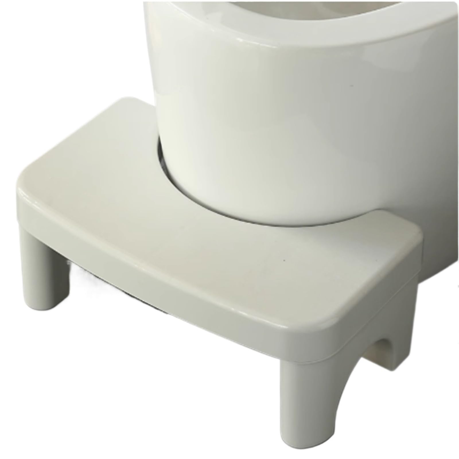 Plastic Squatting Poop Stool, Portable, 15.3 In Toilet Stool, Durable, Non-Slip Foot Rest Stool, 300lb Weight Capacity, Modern Sleek for Adult and Kids