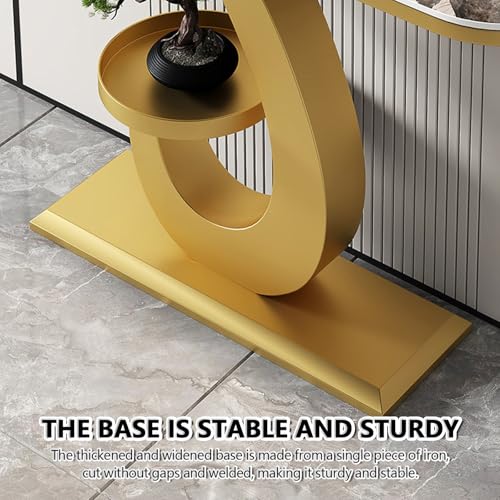 Mesa decorativa para pasillo y entrada estrecha que transforma salones de estilo granja 7