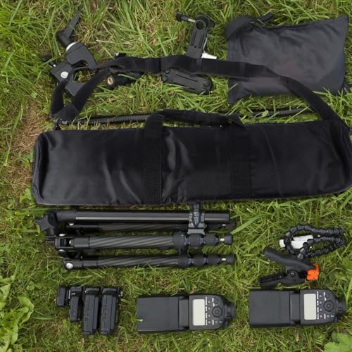 Bolsa de trípode fotográfico de tela Oxford negra con asa de transporte cómoda 4