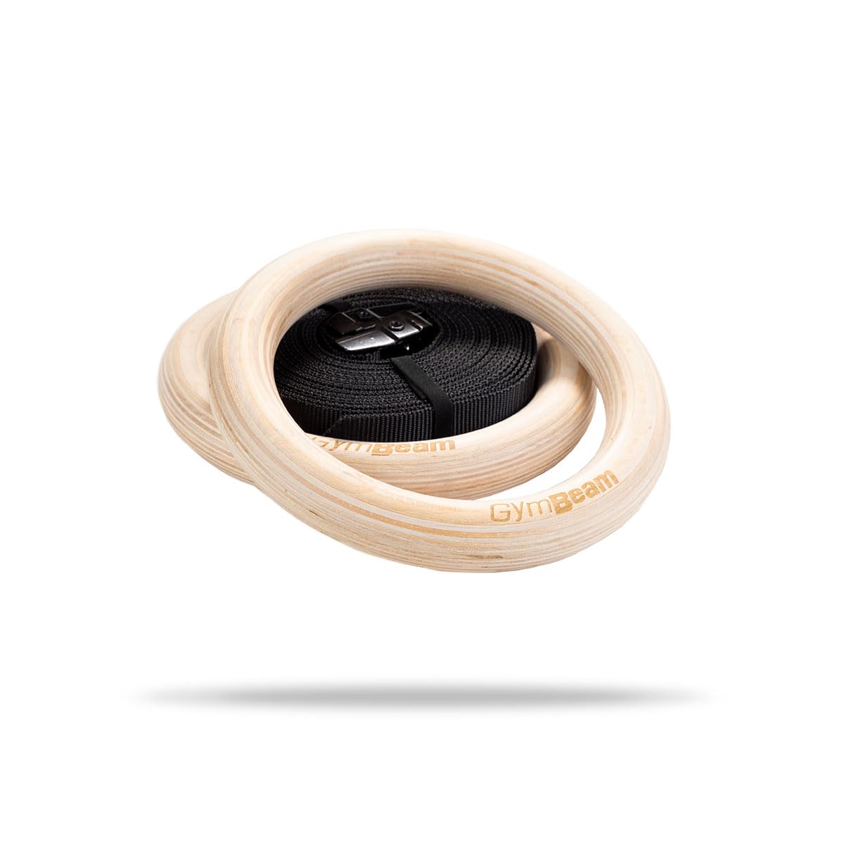 GymBeam Anelli da Ginnastica in Legno, Attrezzo Fitness per Allenamento a Corpo Libero, Accessorio Pratico per Allenamenti a Casa, per Palestra o Allenamenti Outdoor, Diametro 24cm, Spessore 3,2cm