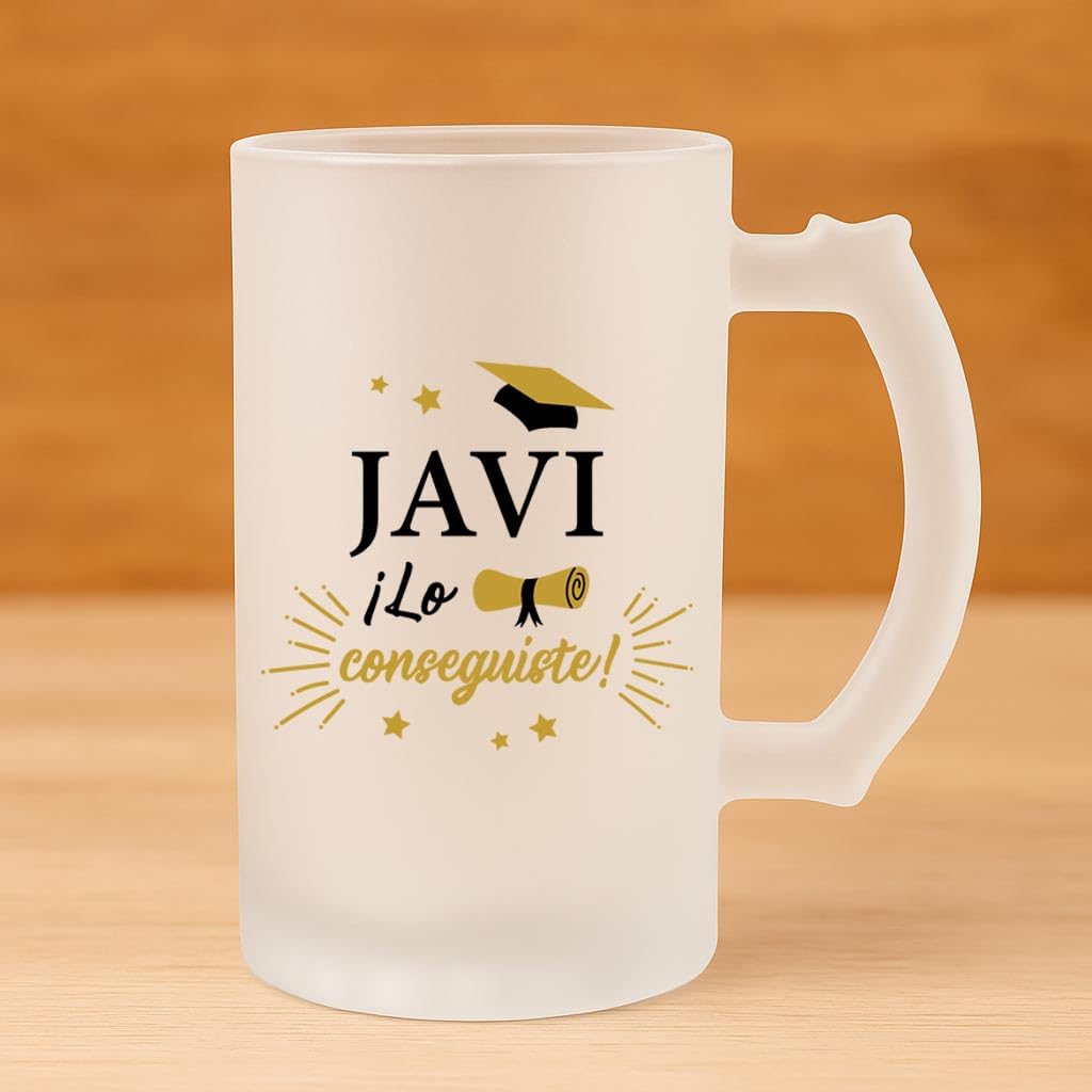 CALLE DEL REGALO Jarra de cerveza personalizada para Graduaciones