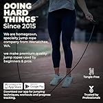 Elite Jumps - Do Hard Things 1” Beaded Jump Ropes | Crossover Jump Rope for Your Exercise Equipment | Segmented Jump Rope - Image 4