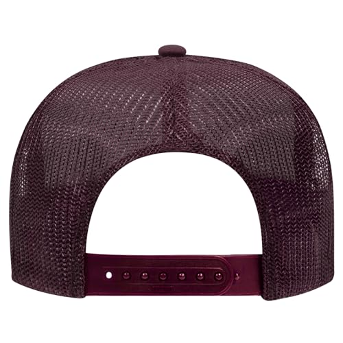 Image of OTTO Polyester Foam Front 5 Panel High Crown Mesh Back Trucker Hats in 97, Bulk, Wholesale