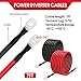 6 AWG Battery Cables 6 Gauge Battery Power Inverter Cable with 5/16 Inch Tinned Copper Lugs Both Ends for Solar Marine Boat RV Car Motorcycle 2 pcs (7FT)