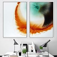 2 Piece Framed Canvas Wall Art Organic Fluids Canvas Prints Home Artwork Decoration for Living Room,Bedroom - 16