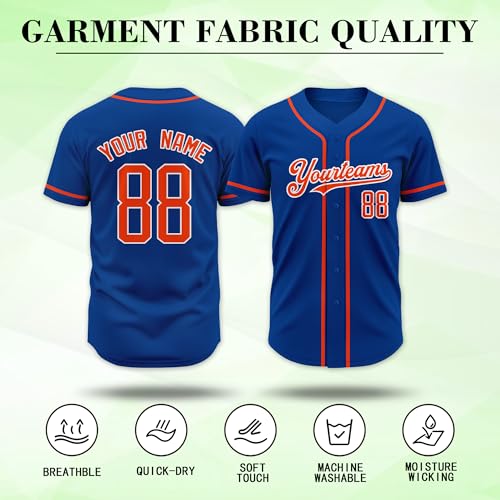 Custom Baseball Jersey Personalized Stitched or Printed Team Name Number Logo Uniform Button Down Shirts for Men Women Boys miniatura 2